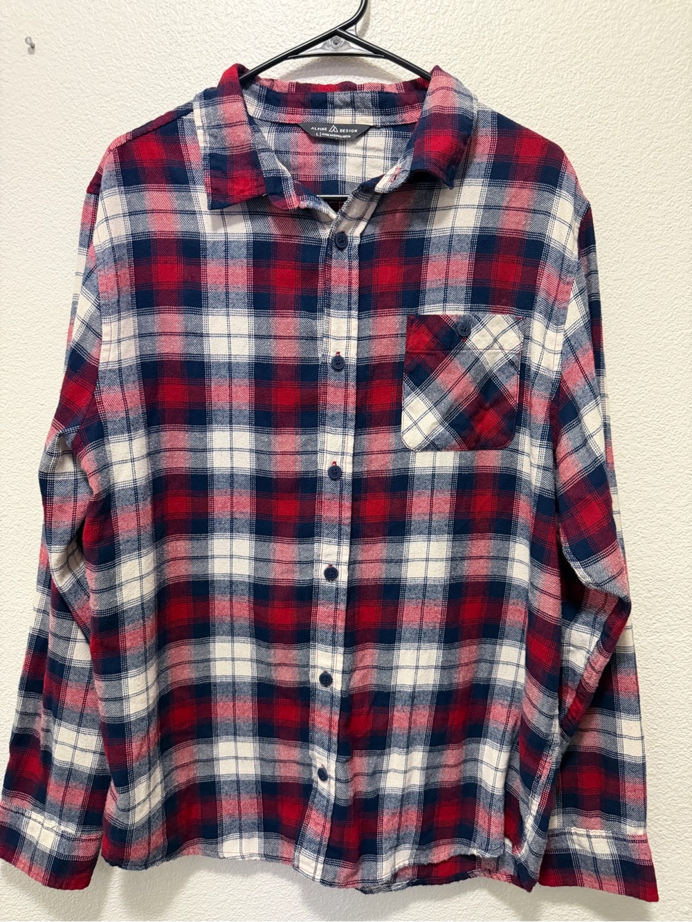 Alpine Design button down flannel shirt, men's large
